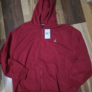 Jordan Men's Zip-Up Red Hoodie